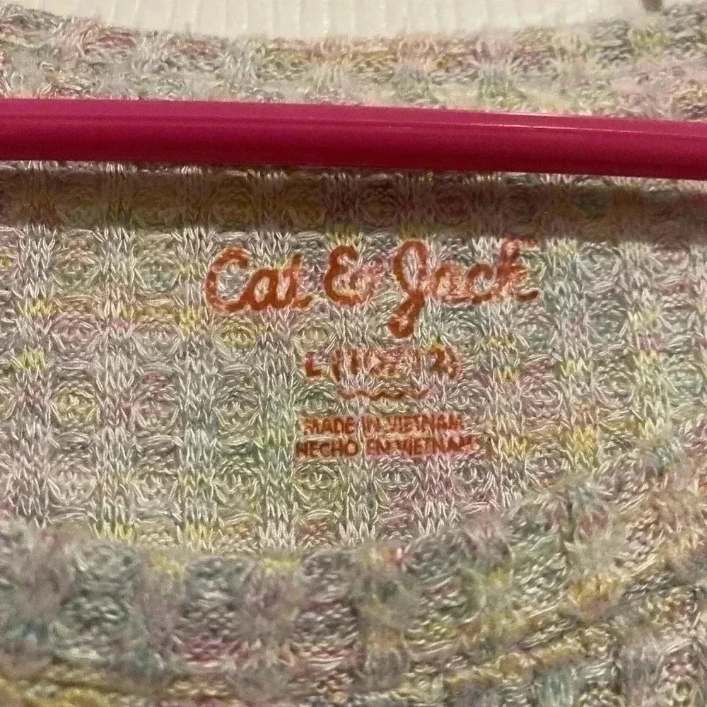 Cat & Jack Girls Longsleeve pink tie-dye Large 10-12